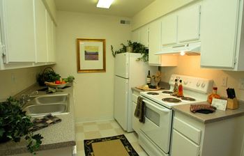 Kitchens including dishwashers and refrigerators